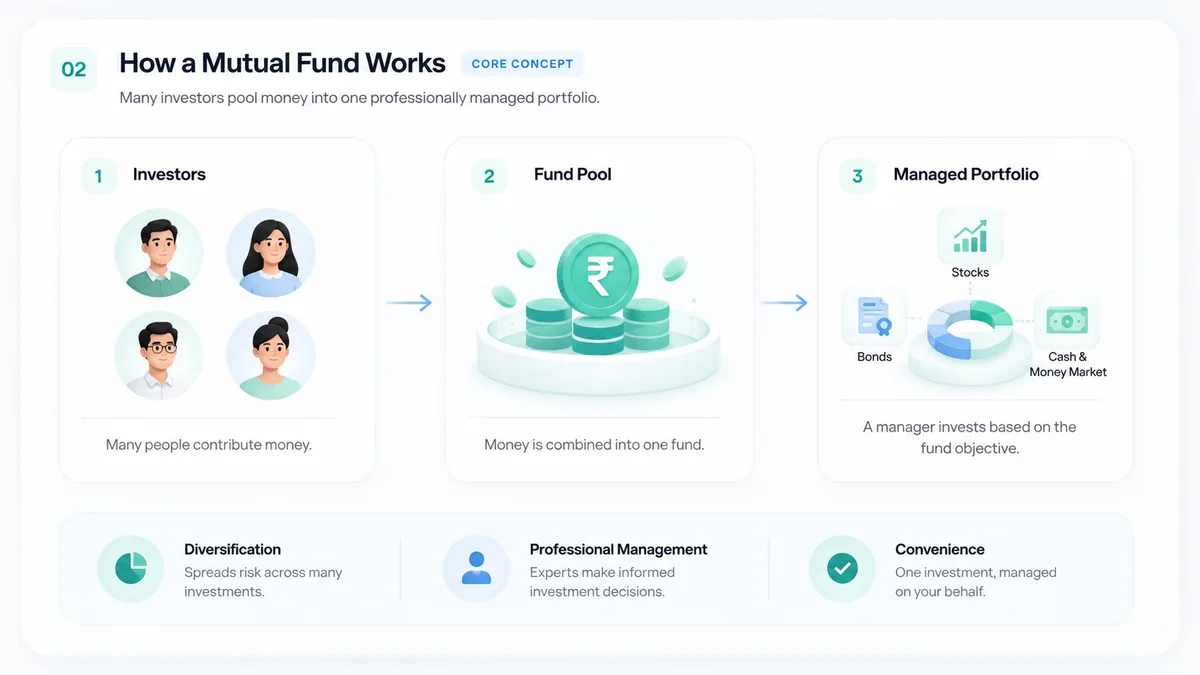 Why investors use mutual funds for diversification, convenience, and professional oversight